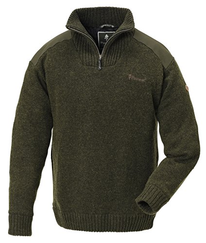 PINEWOOD Strickpullover Hurricane, DarkGreen Melange, L von Pinewood