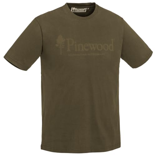 PINEWOOD Herren Outdoor Life T-Shirt, Oliv, XL von Pinewood