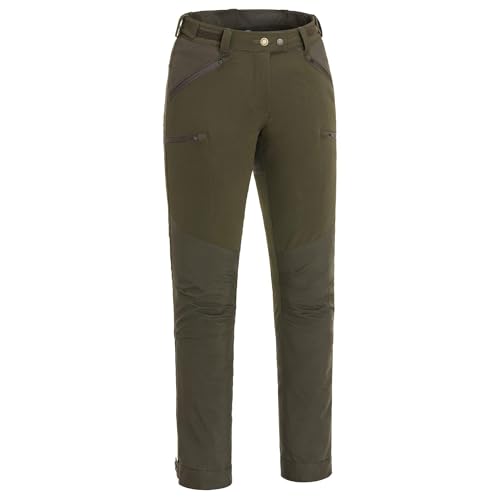 PINEWOOD Damen Brenton Hose Damenhose, Dunkeloliv/Wildlederbraun, 42 von Pinewood