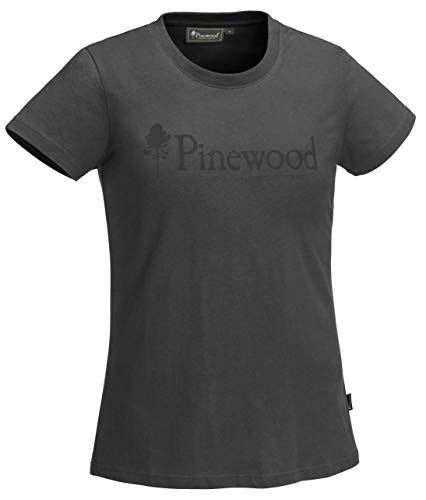 Pinewood Damen Outdoor Life T-Shirt, Dark Anthrazit, M von Pinewood