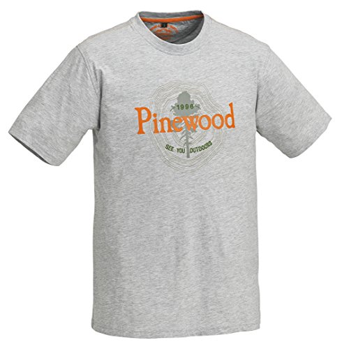 Pinewood Kinder Outdoor Kids T-Shirt, grau Melange, 116 von Pinewood