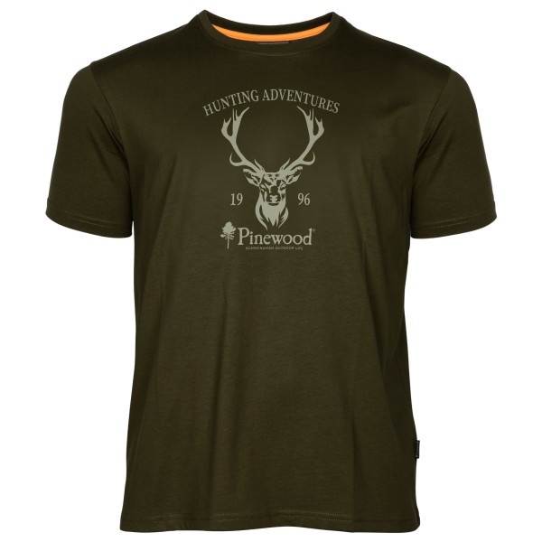 Pinewood - Red Deer T-Shirt - T-Shirt Gr L oliv von Pinewood