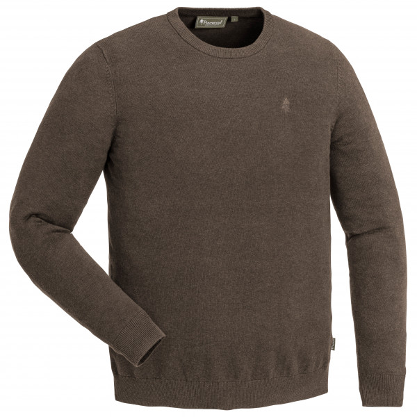 Pinewood - Värnamo Crewneck Knitteds Sweater - Pullover Gr 3XL;L;M;S;XL;XXL braun;oliv/braun von Pinewood