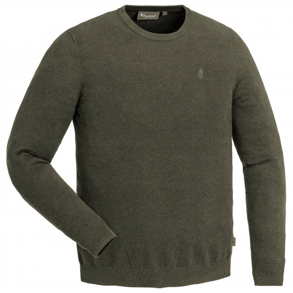 Pinewood - Värnamo Crewneck Knitteds Sweater - Pullover Gr 3XL oliv/braun von Pinewood