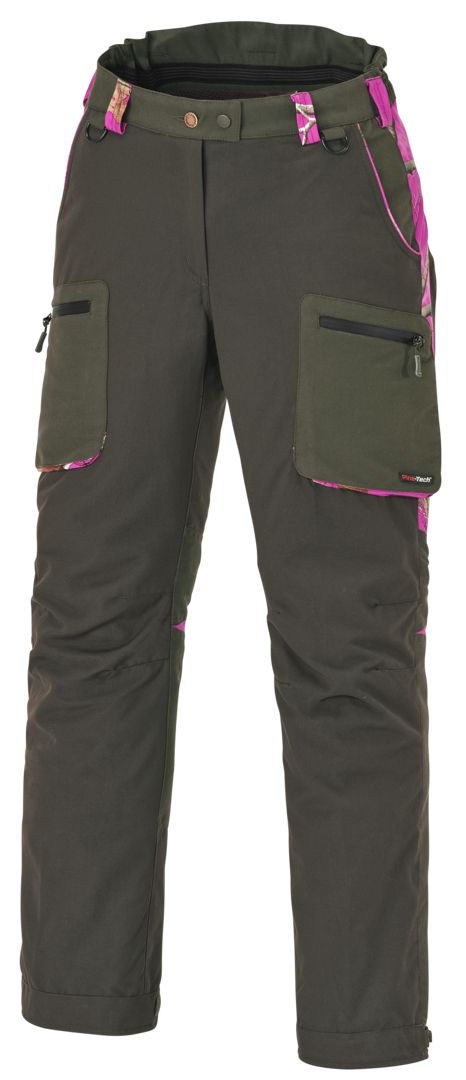 Pinewood Wolf Damen Jagdhose Größe: 40, Farbe: Moosgrün/Hot Pink von Pinewood