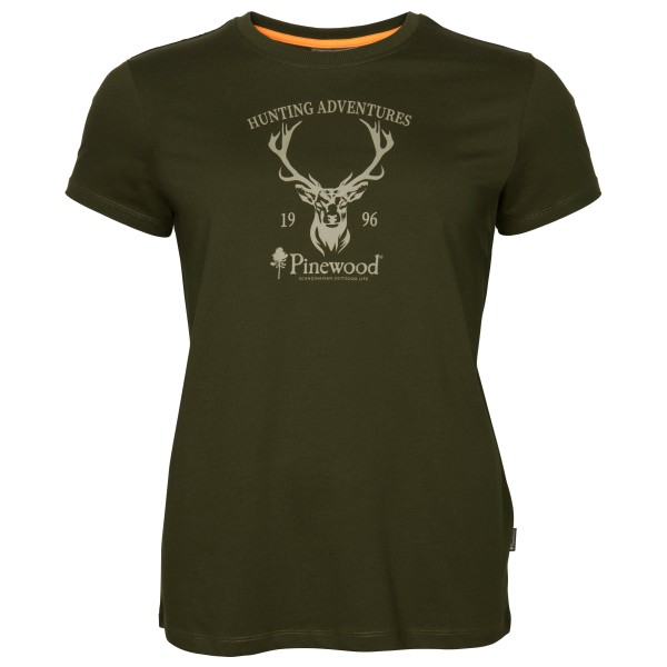 Pinewood - Women's Red Deer T-Shirt - T-Shirt Gr L;M;S;XL;XS;XXL oliv von Pinewood