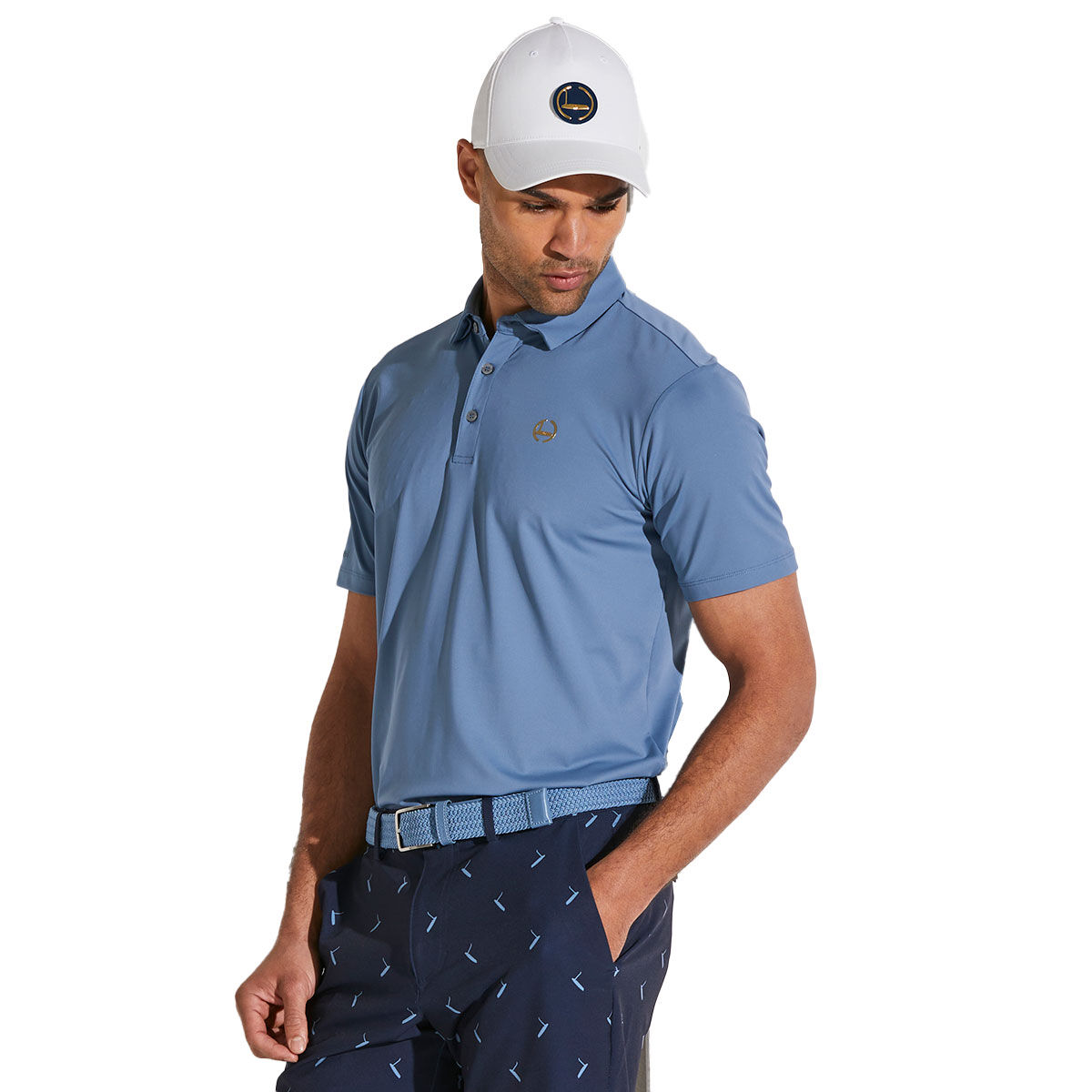 PING Men's Gold Golf Putter Golf Polo Shirt, Mens, Coronet blue, Xxl | American Golf von Ping