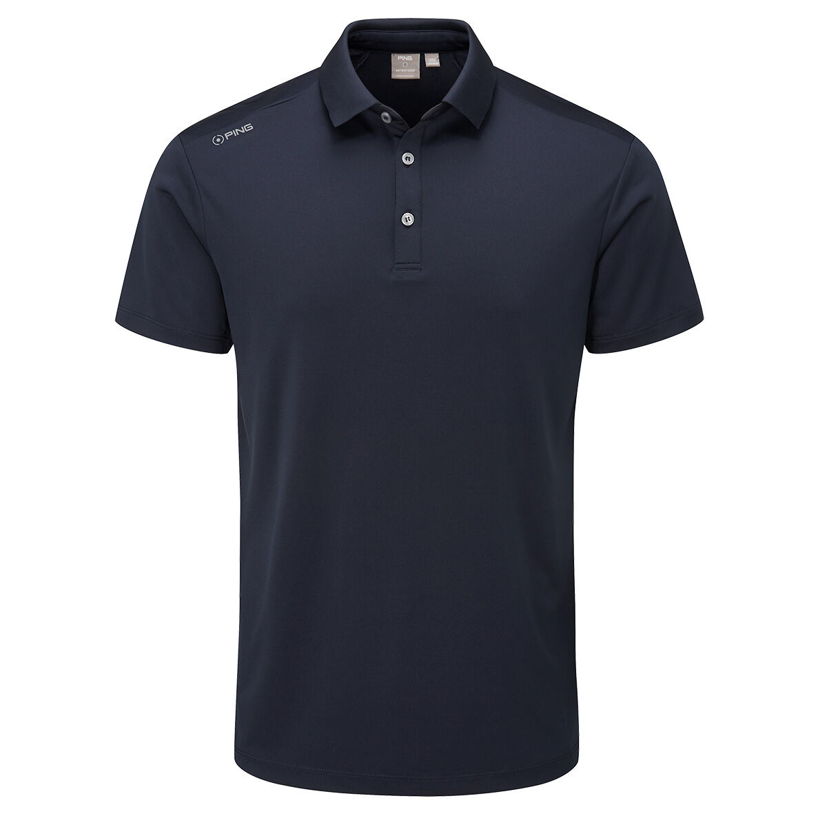 PING Men's Lindum Stretch Golf Polo Shirt, Mens, Navy blue, Large | American Golf von Ping