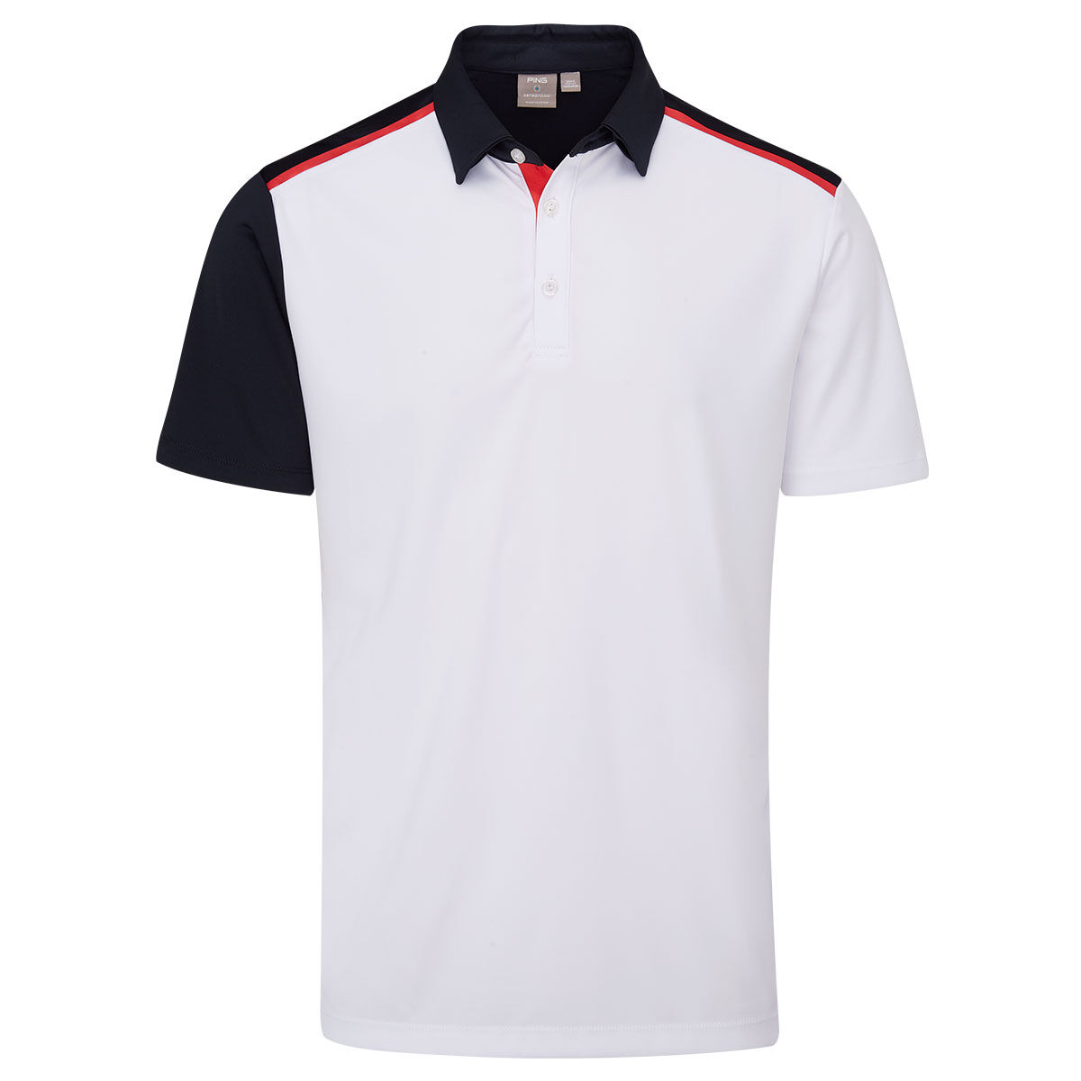 PING Men's Mack Golf Polo Shirt, Mens, White, Large | American Golf von Ping