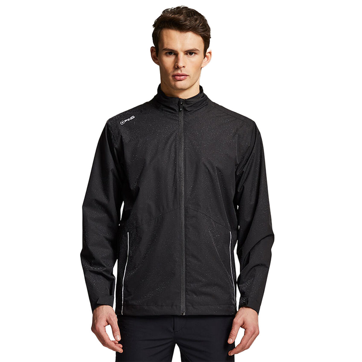 PING Men's SensorDry Waterproof Golf Jacket, Mens, Black/black, Large | American Golf von Ping