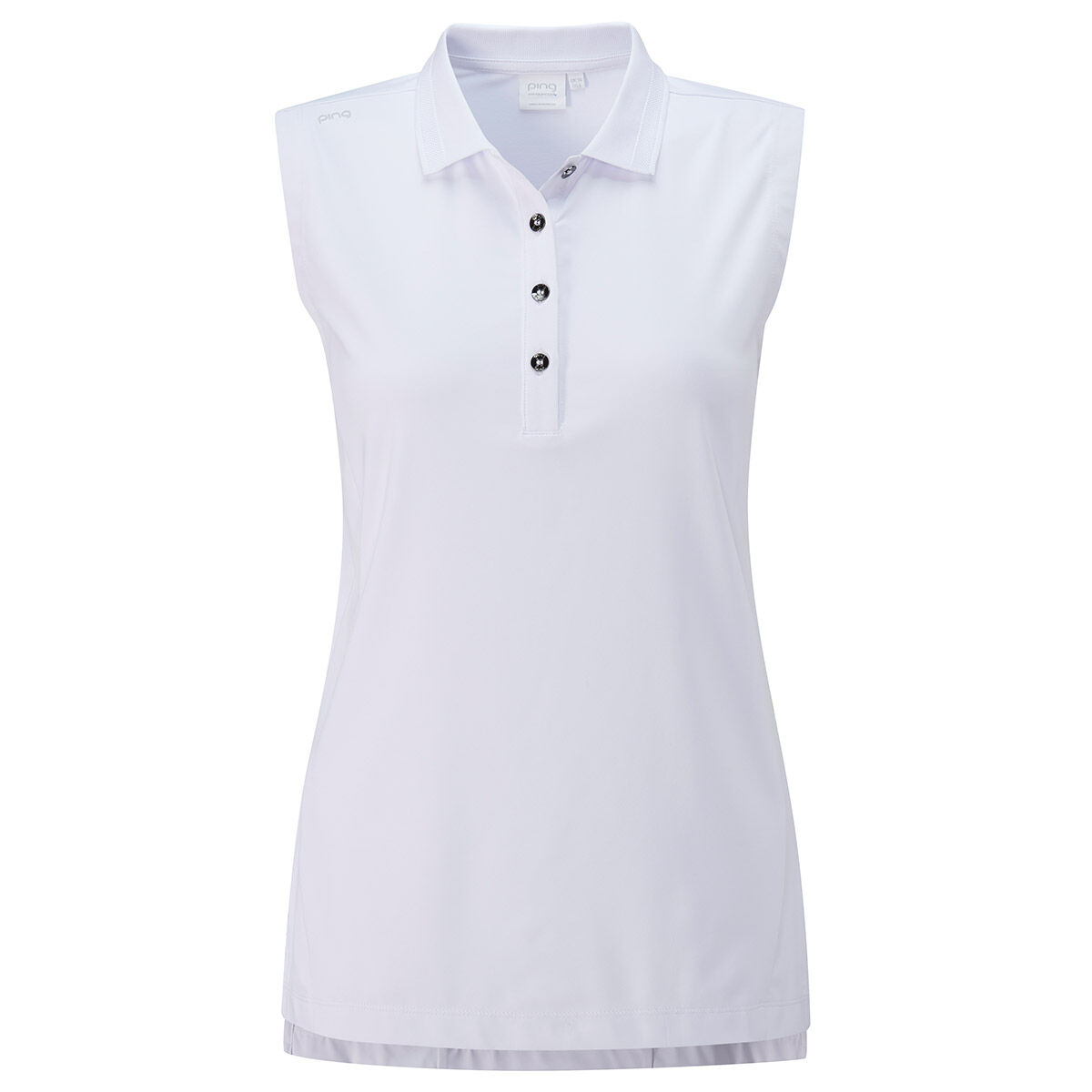 PING Womens Solene Sleeveless UPF Golf Polo Shirt, Female, White, 16 | American Golf von Ping