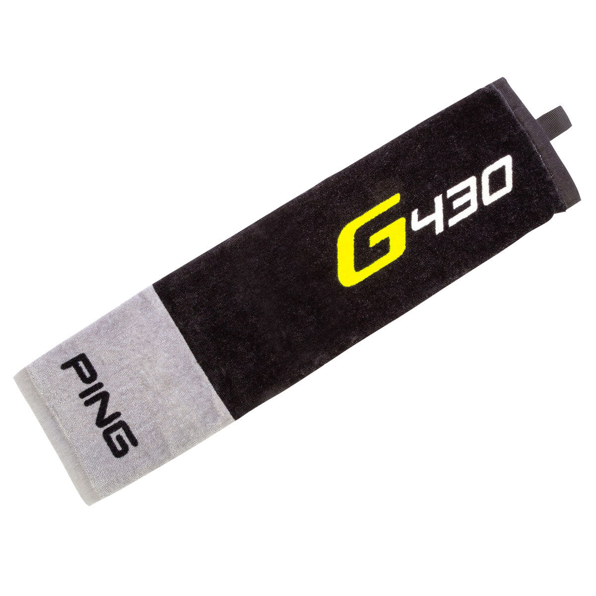 Ping Black, Grey and Yellow Embroidered G430 Tri-fold Golf Towel | American Golf, One Size von Ping