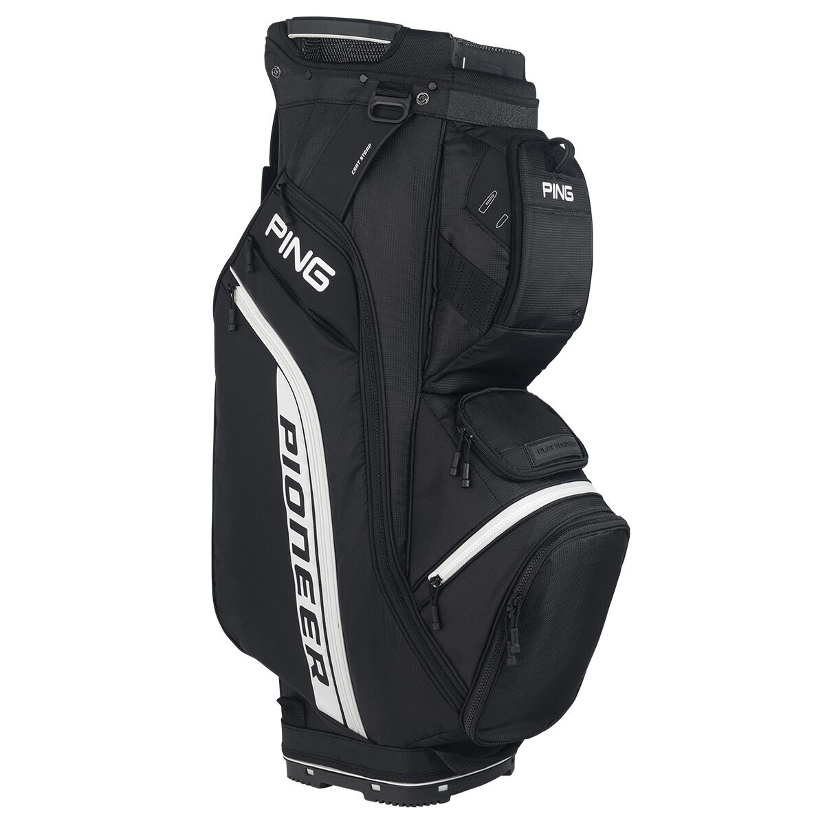 Ping Black and White Lightweight Pioneer 214 Golf Cart Bag 2022 | American Golf, One Size von Ping
