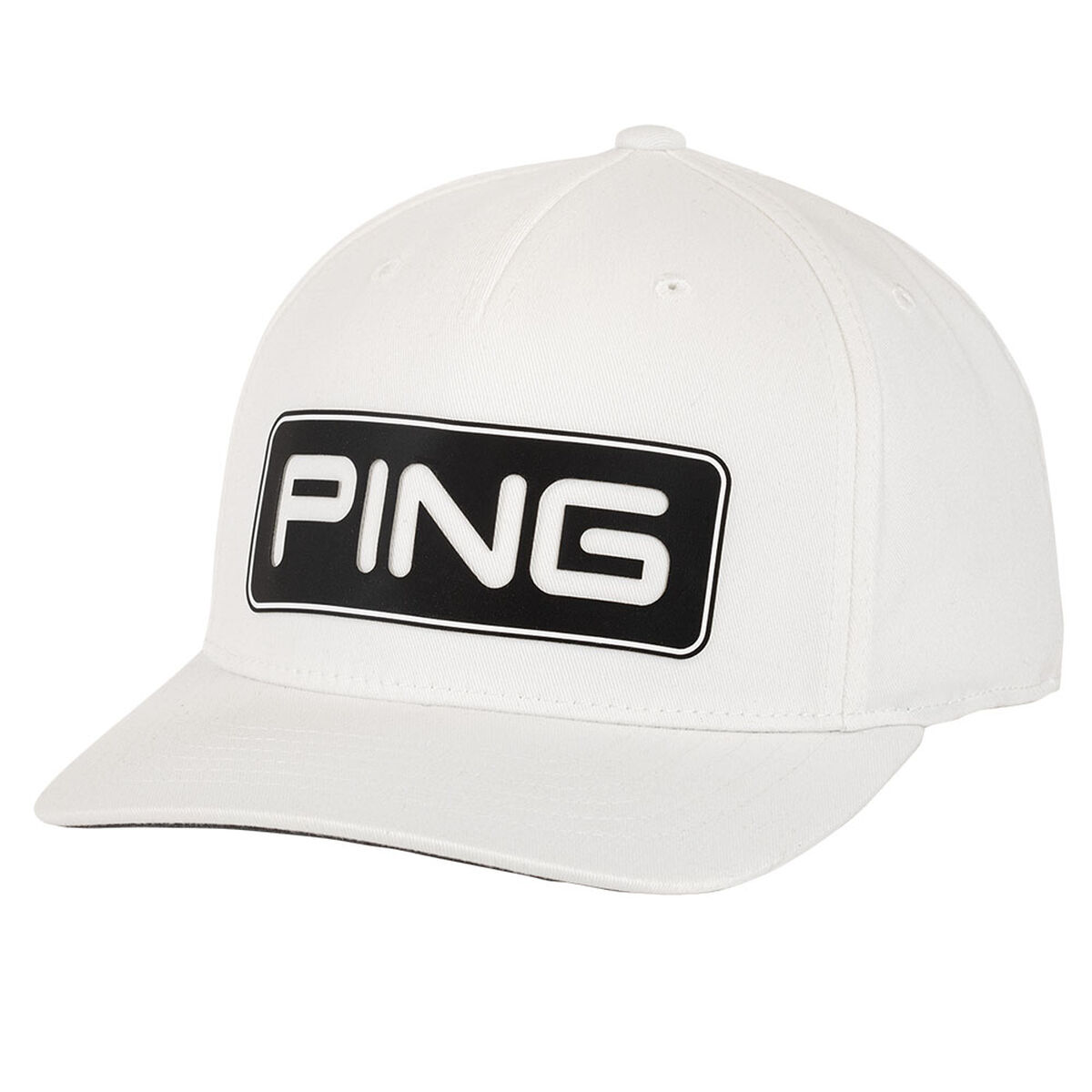 Ping Mens White and Black Embroidered Tour Classic 211 Golf Cap | American Golf, One Size von Ping