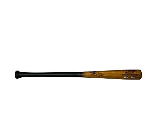 BamBooBat Unisex-Erwachsene, Bambus/Hickory-Hybrid-Baseballschläger, 86,4 cm/88,8 g, schwarz/braun, 34" von BamBooBat
