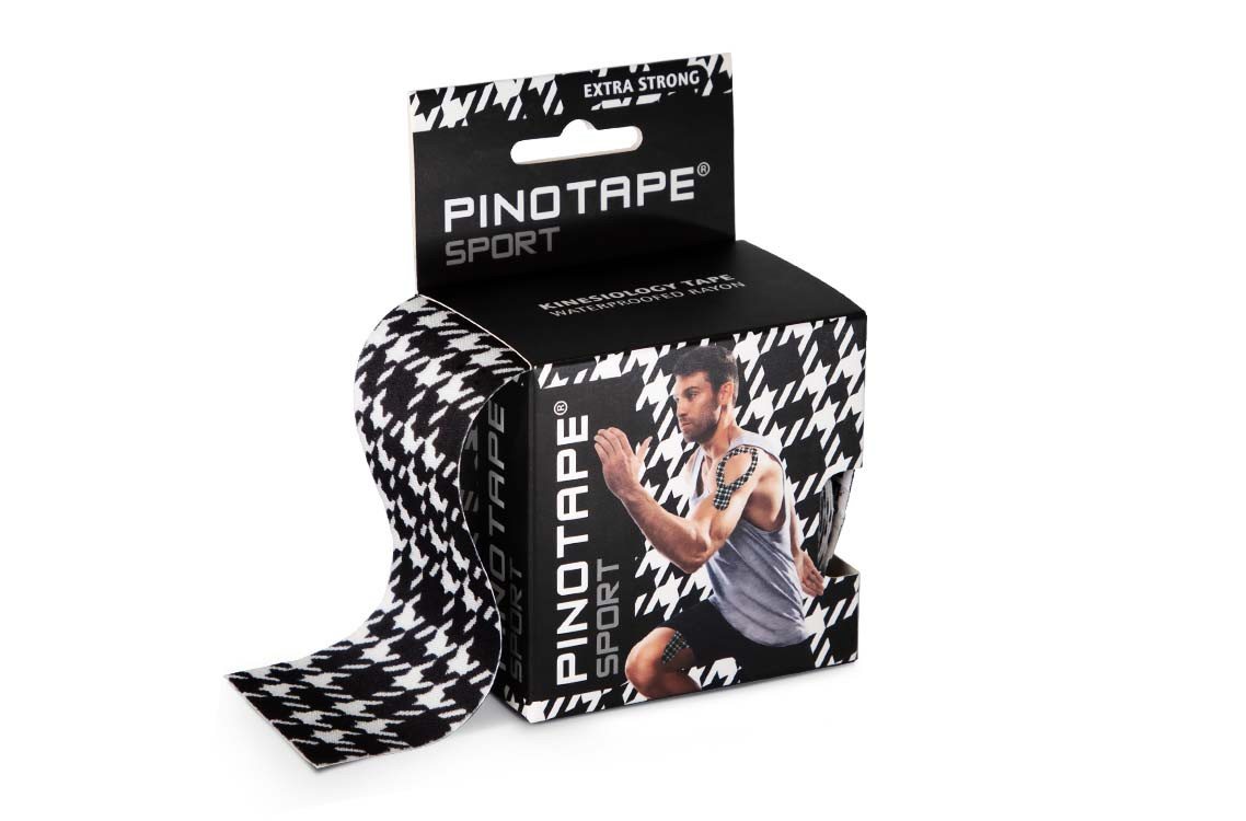 Pino Kinesiologie-Tape Pinotape Sport Kinesiologie Tape Pepita Style 5 cm x 5 m (1-St) von Pino