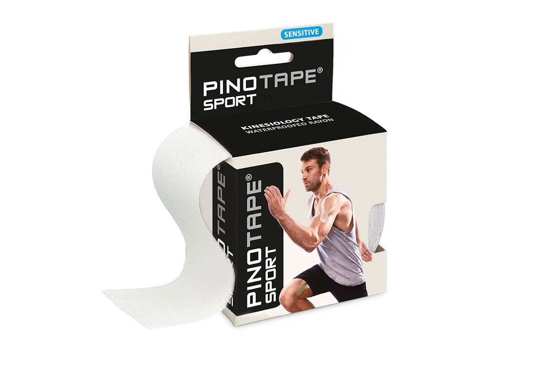 Pino Kinesiologie-Tape Pinotape Sport Sensitive Kinesiologie Tape Ungefärbt 5 cm x 5 m (1-St) von Pino