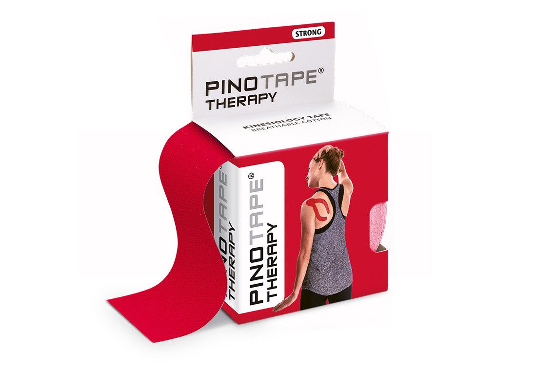 Pino Kinesiologie-Tape Pinotape Therapy Kinesiologie Tape Rot 5 cm x 5 m von Pino