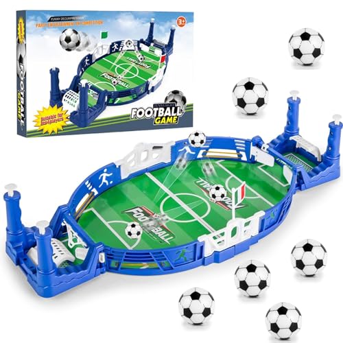 Tischfußball Interaktives Tisch Fußball Spiel, Mini Tischkicker Desktop Spielzeug Tisch Fußball Kit, Eltern-Kind-Spiel Tischfußballspiel-Spielzeug mit 6 Fußbällen für Kinder und Erwachsene von Pipihome