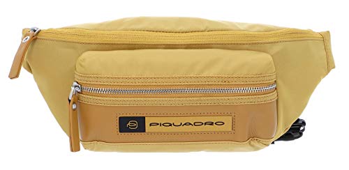 PIQUADRO PQ-Bios, Gürteltasche aus Leder und Stoff für Herren, gelb, Taglia Unica, Modische Gürteltasche von Piquadro