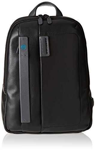 PIQUADRO Pulse, Rucksack aus Leder, Unisex - Erwachsene, Schwarz, 11x40x31 cm (W x H x L), Rucksack von Piquadro