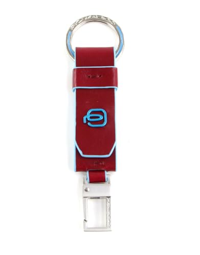 Piquadro Unisex Pc3751b2 Blauer quadratischer Schlüsselanhänger mit Ring und Haken, rot, 12 cm, Schlüsselanhänger von Piquadro