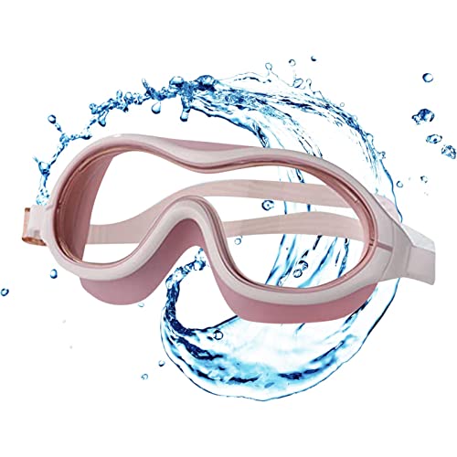 Pisamhid Schwimmbrille für Erwachsene - Wasserdichte Erwachsenenbrille mit großem Rahmen | Wasserdichte Anti-UV-Wasserbrille mit klarer Sicht von Pisamhid