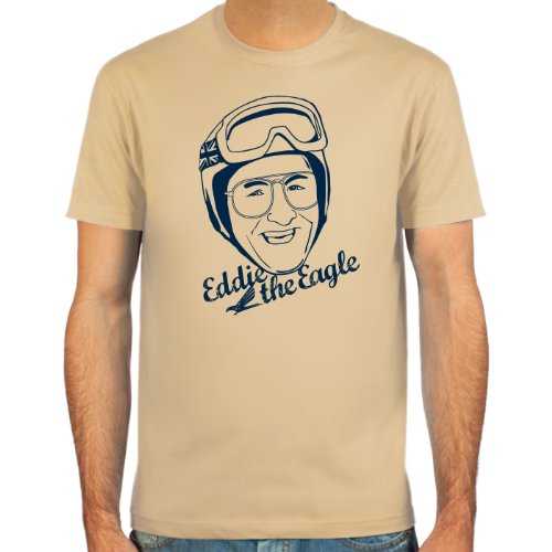 Pixda T-Shirt Eddie The Eagle ::: Farbauswahl: SkyBlue, Sand oder weiß ::: Größen: S-XXL von Pixda