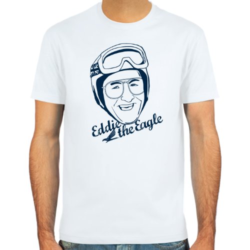 Pixda T-Shirt Eddie The Eagle ::: Farbauswahl: SkyBlue, Sand oder weiß ::: Größen: S-XXL von Pixda