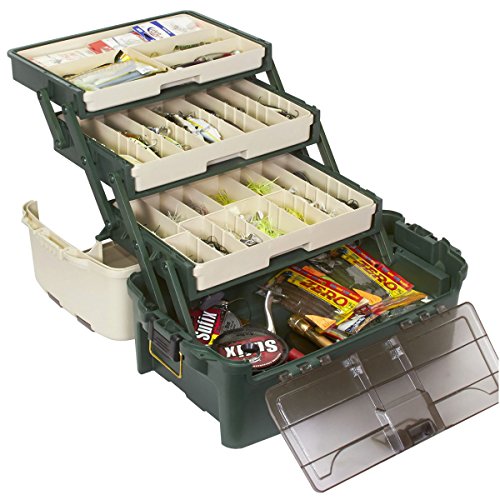 Plano Hybrid Hip Tackle System, Einheitsgröße, Weiß und Grün, Premium Tackle Storage with Removable Drawers, Fits StowAway Utility Boxes, Storage for Fishing von PLANO