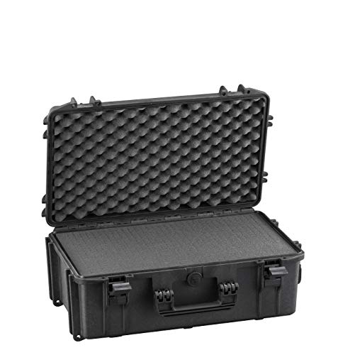 Panaro Max Cases Kunststoffkoffer mit Schaumstoff, hohe Dichte, schwarz, L von MAX