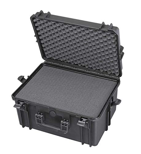 Panaro Max Cases Kunststoffkoffer mit Schaumstoff, hohe Dichte, schwarz, M von MAX