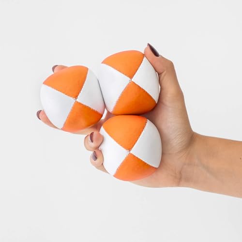 Play Juggling - Set mit 3 Jonglierbällen Play BEANBAGS - Orange, 115 g, 65 mm von Play Juggling