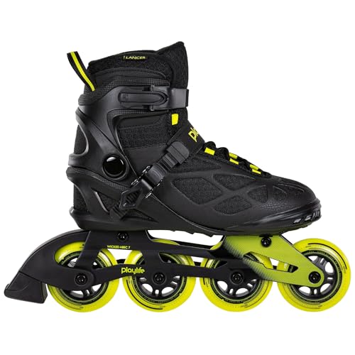 Playlife Inline Skates Lancer Black 84, Schwarz, Unisex für Herren und Damen 84mm/82A Rollen, ABEC 7 Kugellager, Art. nr.: 880275 von Playlife