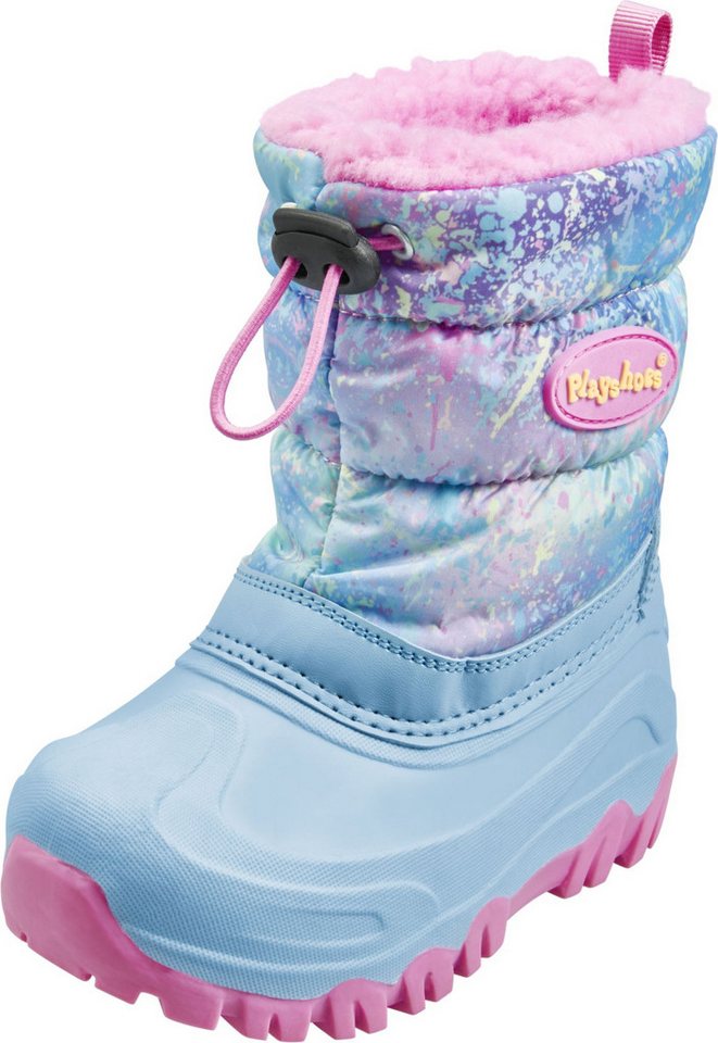 Playshoes Gummistiefel Winter-Bootie Regenbogen, Farbe: türkis, Größe: 26/27 von Playshoes