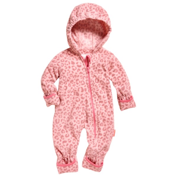Playshoes - Kid's Fleece-Overall Leo-Print - Overall Gr 62;68;74;80;86;92 rosa von Playshoes