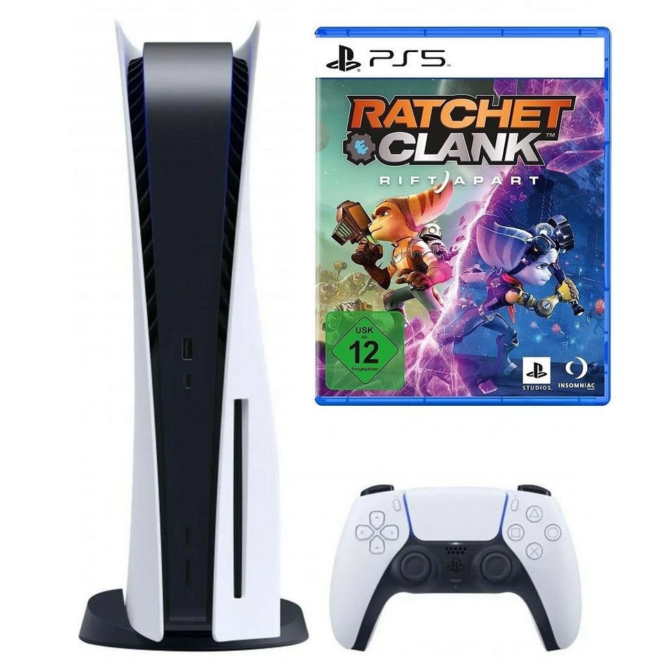 Playstation Sony PS5 Konsole Disk Laufwerk + Ratchet & Clank: Rift Apart, Blu-ray Disc Version - Playstation Bundle Set von Playstation