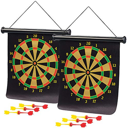Playtastic Magnetische Dartscheibe: 2er-Set magnetische Dart-Spiele mit Zielscheibe, aufrollbar (Partyspiele, Dartboards, Magnestic) von Playtastic