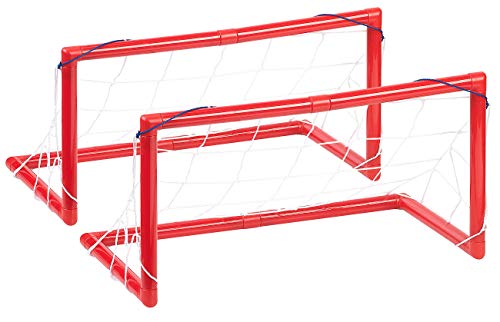 Playtastic Fußballtor: 2er-Set Tore, je mit Netz, ideal für Luftkissen-Fußball, Hockey u.v.m. (Fußball-Air-Hockey-Tor, Strassenfussball-Tor, Weihnachts Kinder) von Playtastic