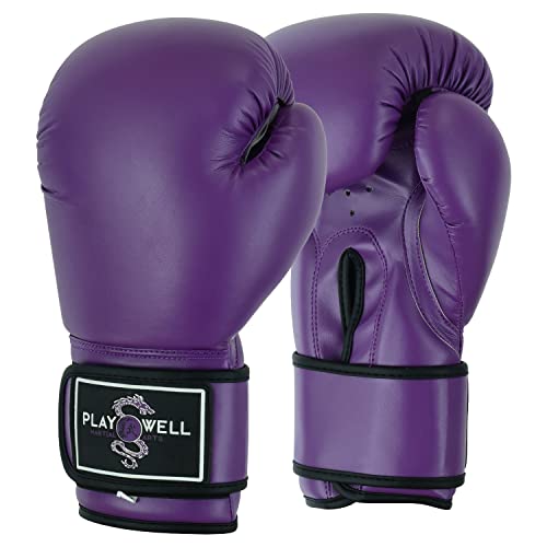 Playwell Anfänger-Serie: Damen und Mädchen Boxhandschuhe Sparring Purple Series (170 g) von Playwell