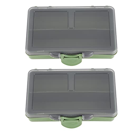 Mini Aufbewahrungsbox, Leichte Praktische Karpfen Angelgerät Box Angelgerät Zubehör 2 Stück für Köder zum Angeln(2 Cells) von Plyisty