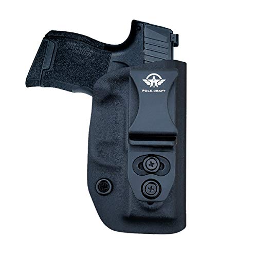 IWB Tactical KYDEX Pistolenholster for Sig Sauer P365 Pistolenhalfter Hängend Verdeckte Versteckte Pistole Case Waffenholster (Black, Right Hand Draw (IWB)) von POLE.CRAFT