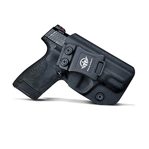 Kydex IWB Holster for Smith & Wesson M&P Shield M2.0 9mm 40 S&W/Crimson Trace Laser/Integrated CT Laser Isnside Waistband Concealed Carry Holster Guns Accessories (Black - No Laser, Right) von POLE.CRAFT
