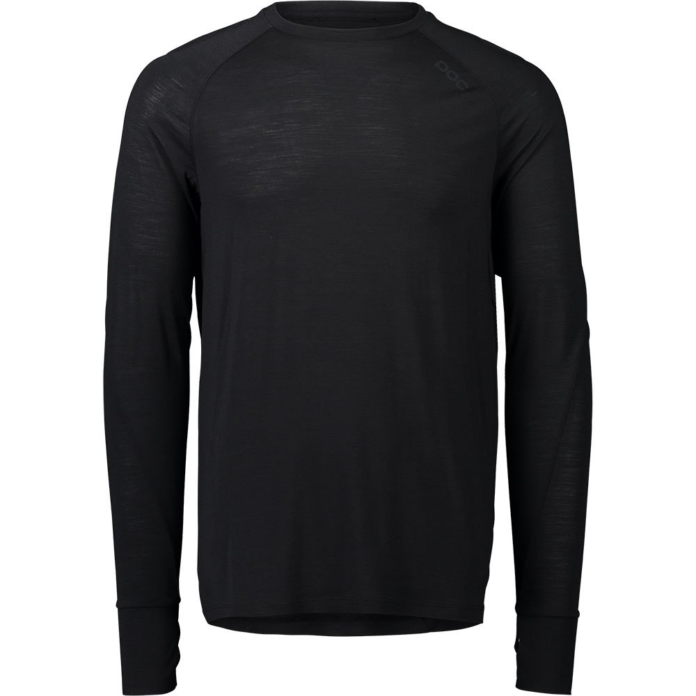 Poc Lightmerino Long Sleeve T-shirt Schwarz XS Mann von Poc
