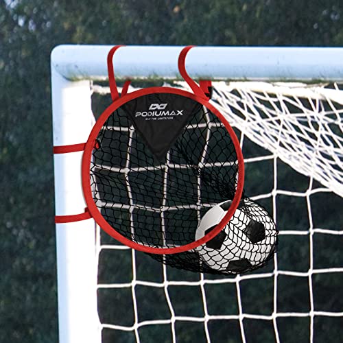 PodiuMax Top Bins Fußball-Zieltor, einfache Befestigung und Demontage am Tor, 2 Stück, für Schießgenauigkeitstraining von PodiuMax