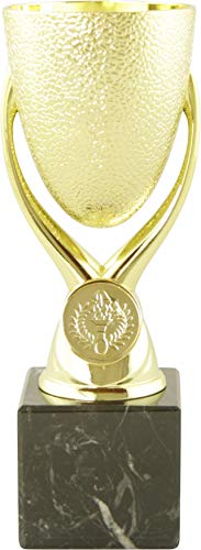 Mini Pokal Award Texas inkl. hochwertigen Alu-Gravurschild mit Wunschtext (Gold, 18 cm) von Pokalmatador GmbH