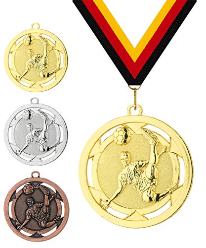 Pokalmatador GmbH Ø 50 mm Medaille Kroatien Fussball inkl. Medaillenband und optionaler, individueller Beschriftung (Bronze, inkl. Beschriftung) von Pokalmatador GmbH