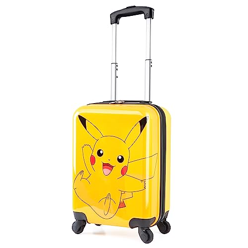 Pokemon Koffer Kinder Jungen mit 4 Rollen Koffer Kinder Mädchen Trolley für den Urlaub Pikachu Reisekoffer Teenager von Pokémon