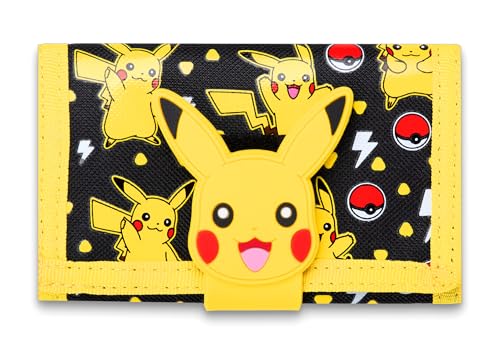 Pokemon - Silikon Patch Wallet - Münzfach mit Reißverschluss - Langlebig & stilvoll, Pikachu, 14 x 8 cm, Casual von Pokémon