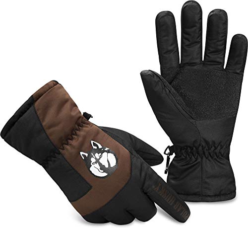 Polar Husky Winterhandschuhe Kälteschutz für Ihre Hände mit Warmer Thinsulate Füllung und wasserdichtes Material (XS-4XL) Farbe Braun Größe XXL von Polar Husky
